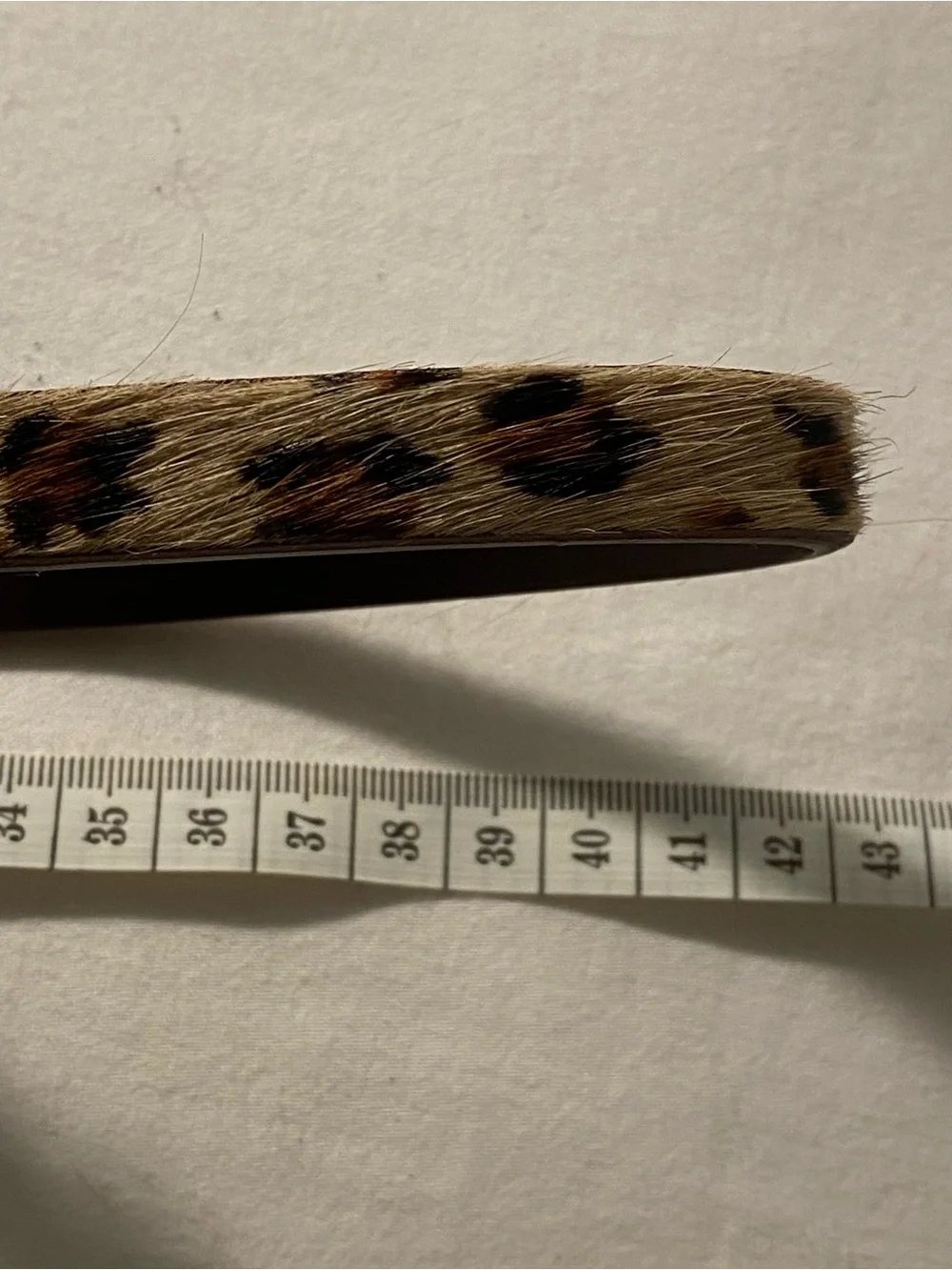 Massimo Dutti Brown Leather Strap with Leopard Accent